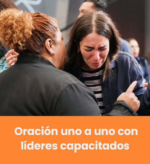 One-on-one prayer with trained leaders